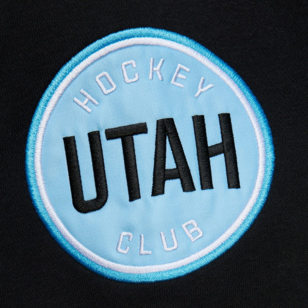 NHL Black Utah Hockey Club Mitchell & Ness Heritage Lace-Up Pullover Sweatshirt