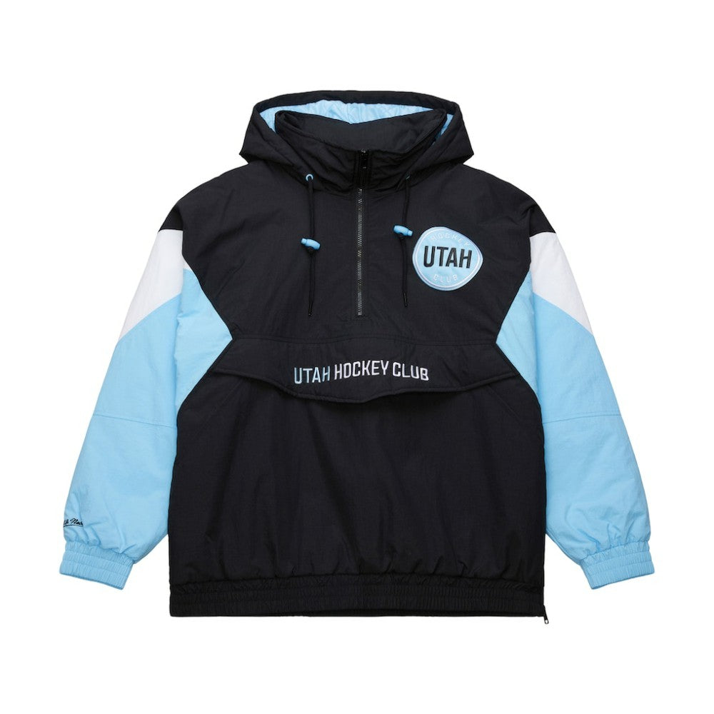 NHL Black Utah Hockey Club Mitchell & Ness Retro Anorak Half-Zip Jacket
