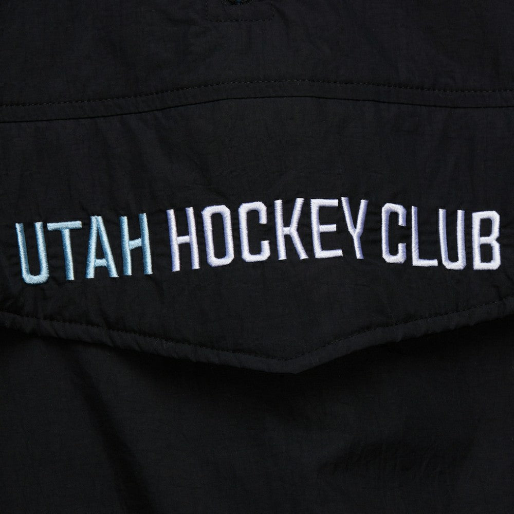 NHL Black Utah Hockey Club Mitchell & Ness Retro Anorak Half-Zip Jacket
