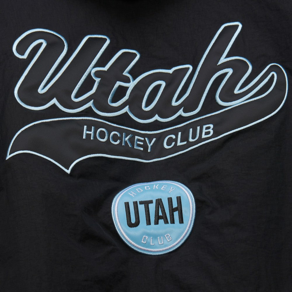 NHL Black Utah Hockey Club Mitchell & Ness Retro Anorak Half-Zip Jacket