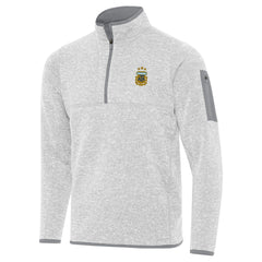 Argentina National Team Antigua Fortune Quarter-Zip Pullover Jacket -  Heather Gray