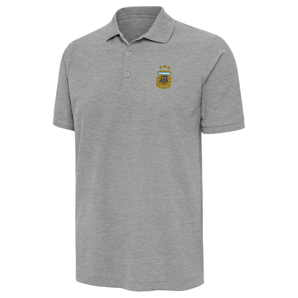 Argentina National Team Antigua Legacy Pique Polo -  Heather Gray