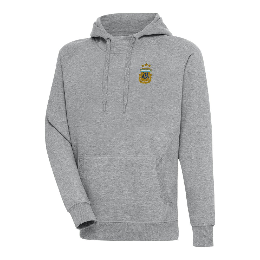 Argentina National Team Antigua Victory Pullover Hoodie -  Heather Gray