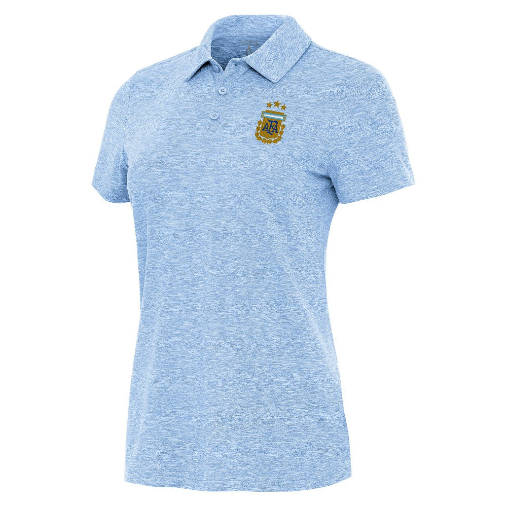 Argentina National Team Antigua Women's Matter Polo -  Heather Powder Blue
