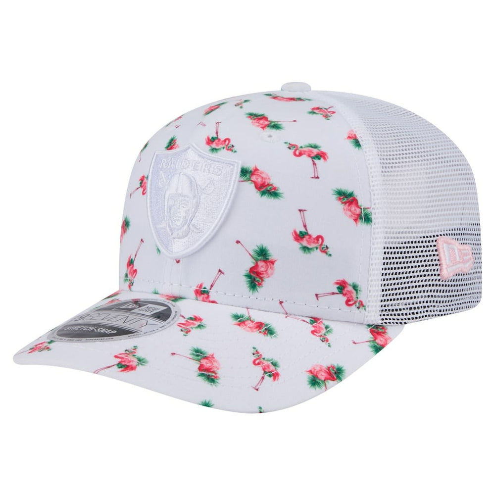 Adventure Flamingo Pattern 9SEVENTY Stretch-Snap Hat - Las Vegas Raiders