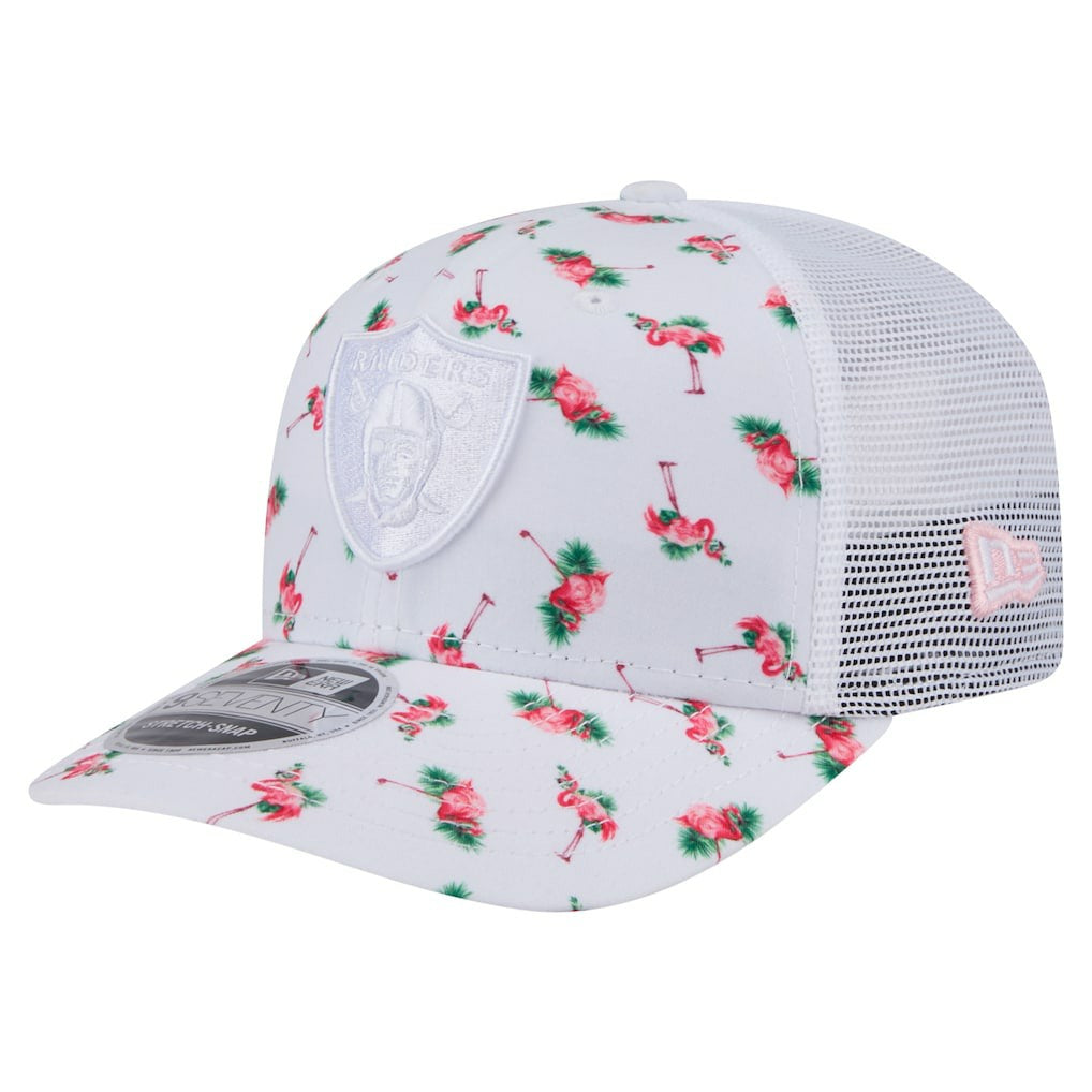 Adventure Flamingo Pattern 9SEVENTY Stretch-Snap Hat - Las Vegas Raiders