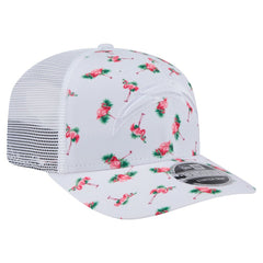Adventure Flamingo Pattern 9SEVENTY Stretch-Snap Hat - Los Angeles Chargers