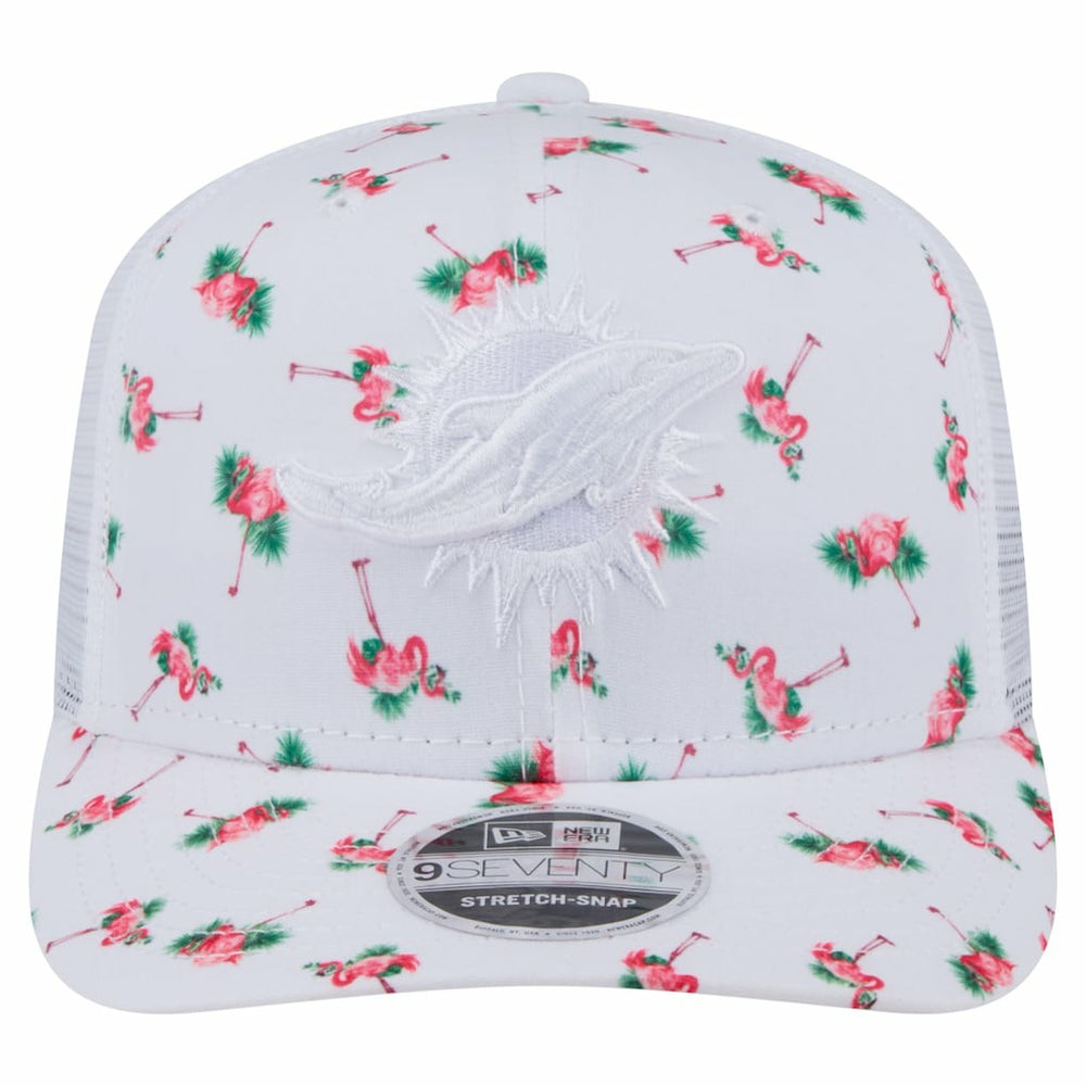 Adventure Flamingo Pattern 9SEVENTY Stretch-Snap Hat - Miami Dolphins