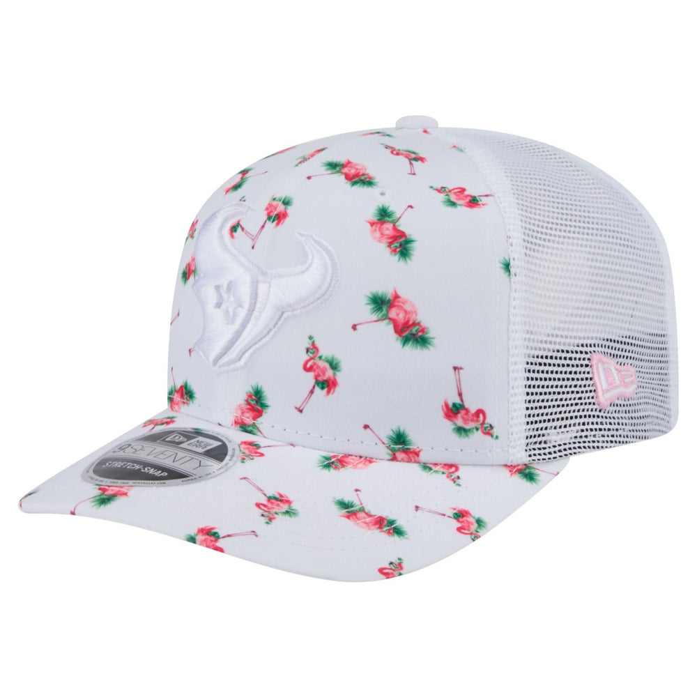 Adventure Flamingo Pattern 9SEVENTY Stretch-Snap Hat - Houston Texans
