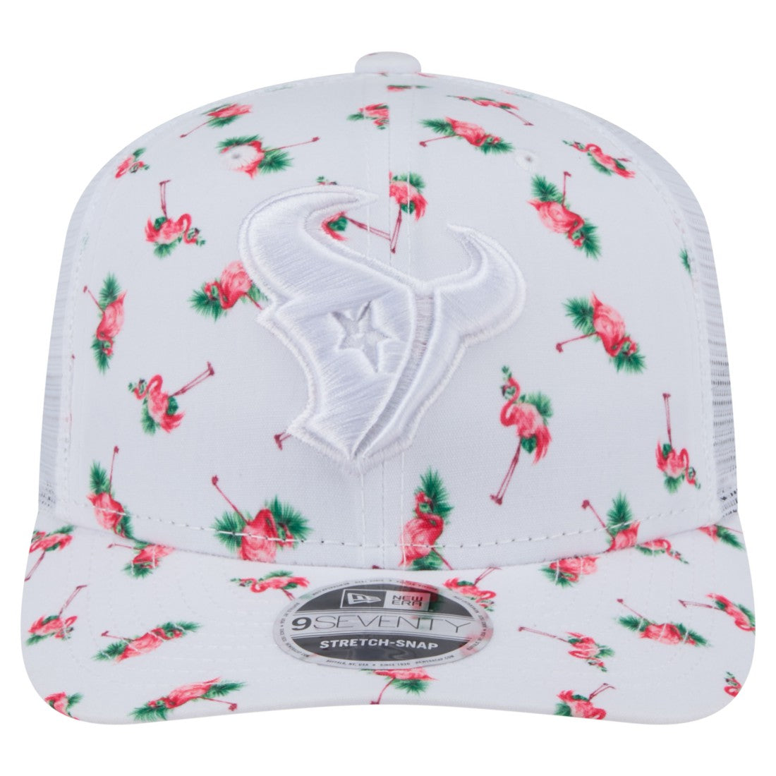 Adventure Flamingo Pattern 9SEVENTY Stretch-Snap Hat - Houston Texans