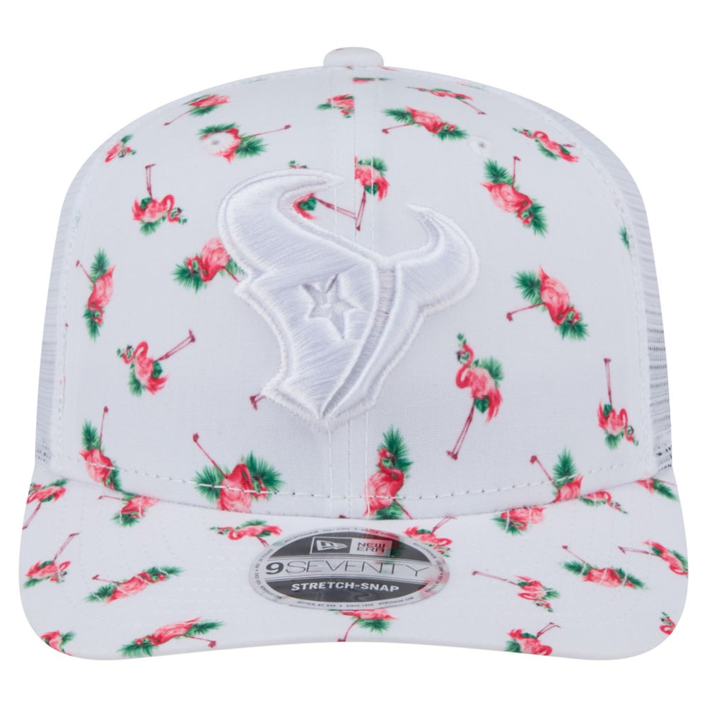Adventure Flamingo Pattern 9SEVENTY Stretch-Snap Hat - Houston Texans