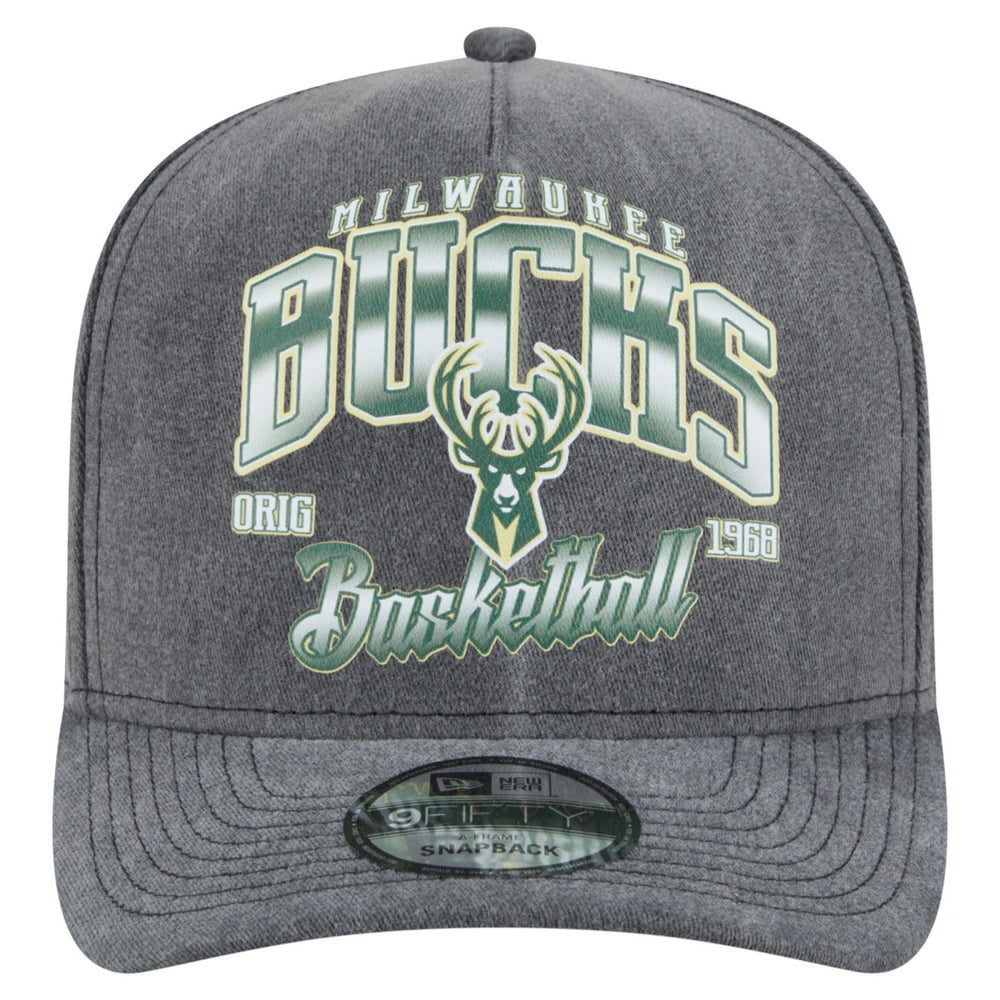 NBA Milwaukee Bucks Throwback Washed Pre-Curved 9FIFTY Snapback Hat