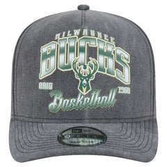 NBA Milwaukee Bucks Throwback Washed Pre-Curved 9FIFTY Snapback Hat