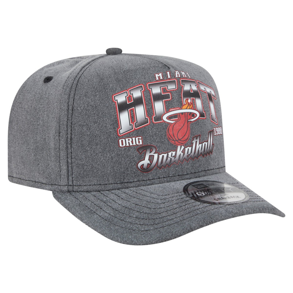 NBA Miami Heat Throwback Washed Pre-Curved 9FIFTY Snapback Hat
