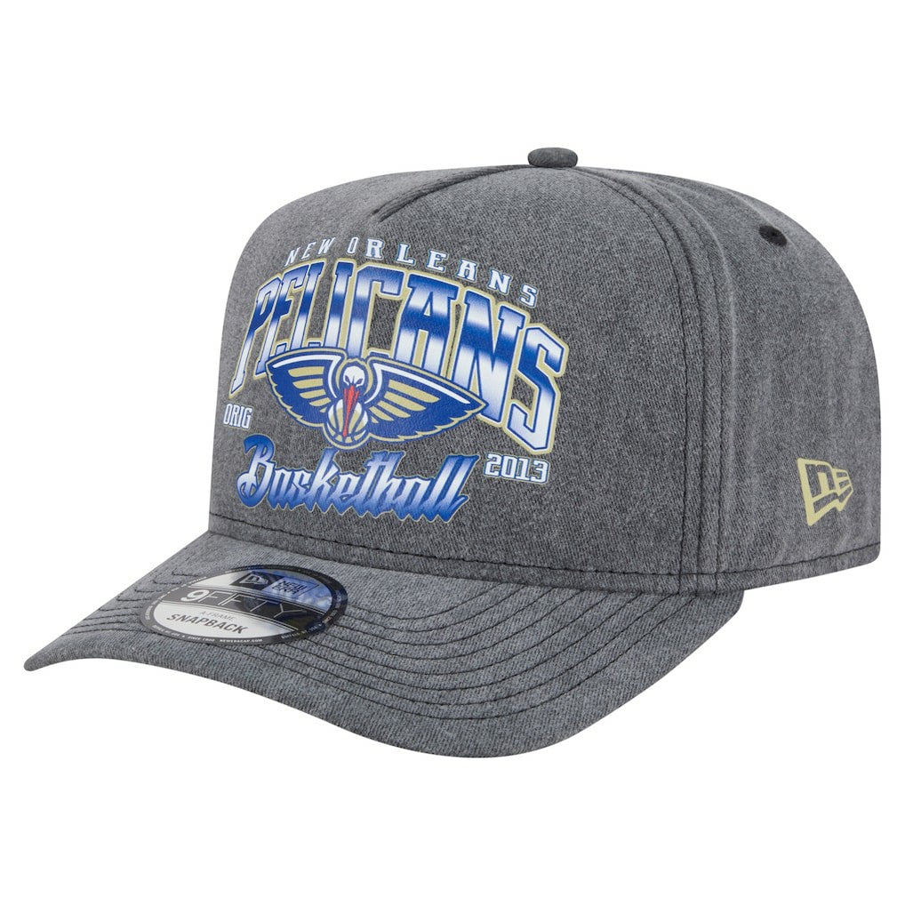 NBA New Orleans Pelicans Throwback Washed Pre-Curved 9FIFTY Snapback Hat