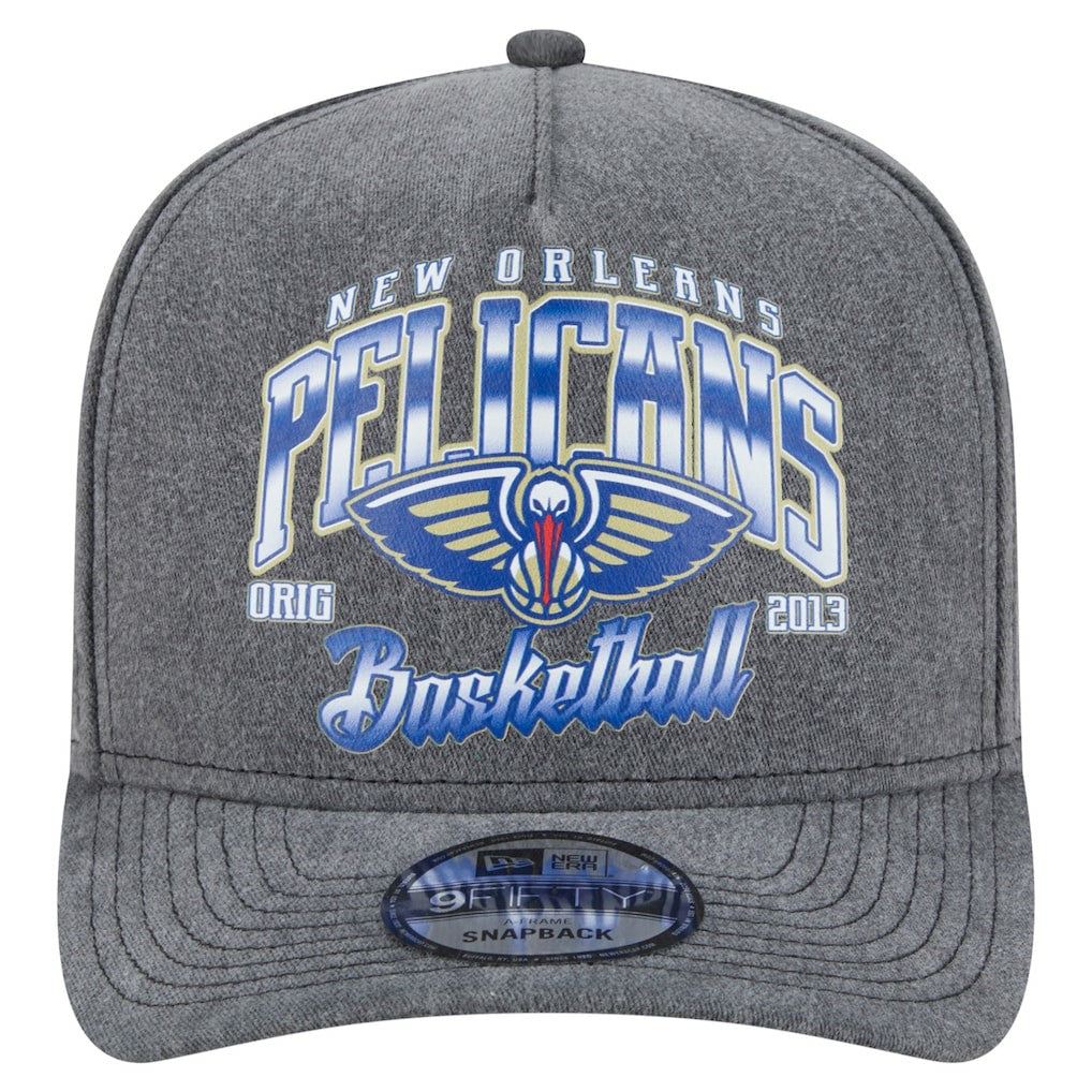 NBA New Orleans Pelicans Throwback Washed Pre-Curved 9FIFTY Snapback Hat