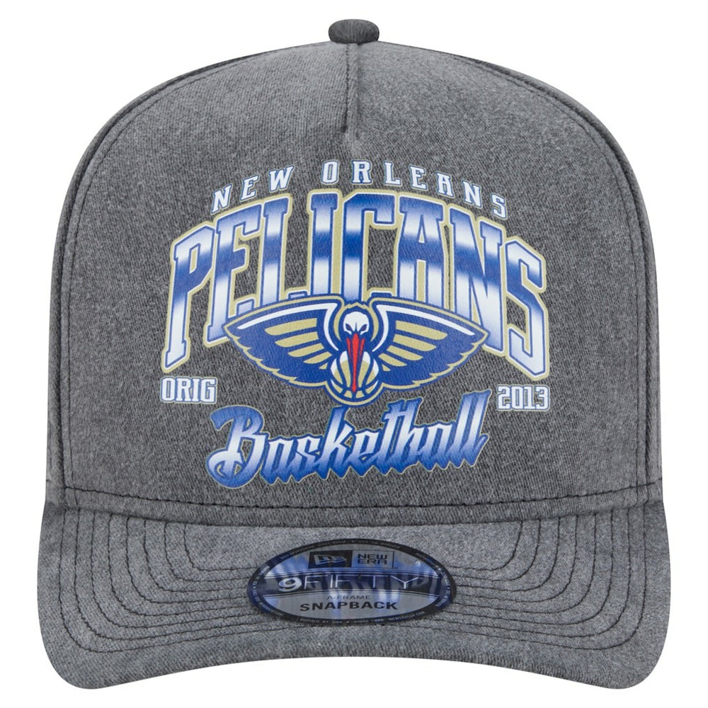 NBA New Orleans Pelicans Throwback Washed Pre-Curved 9FIFTY Snapback Hat