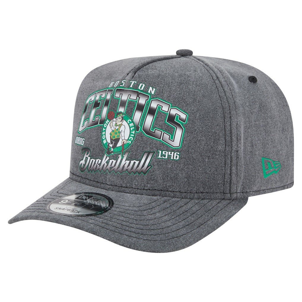 NBA Boston Celtics Throwback Washed Pre-Curved 9FIFTY Snapback Hat