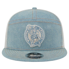 NBA Boston Celtics Adventure Denim Split Panel 9FIFTY Snapback Trucker Hat