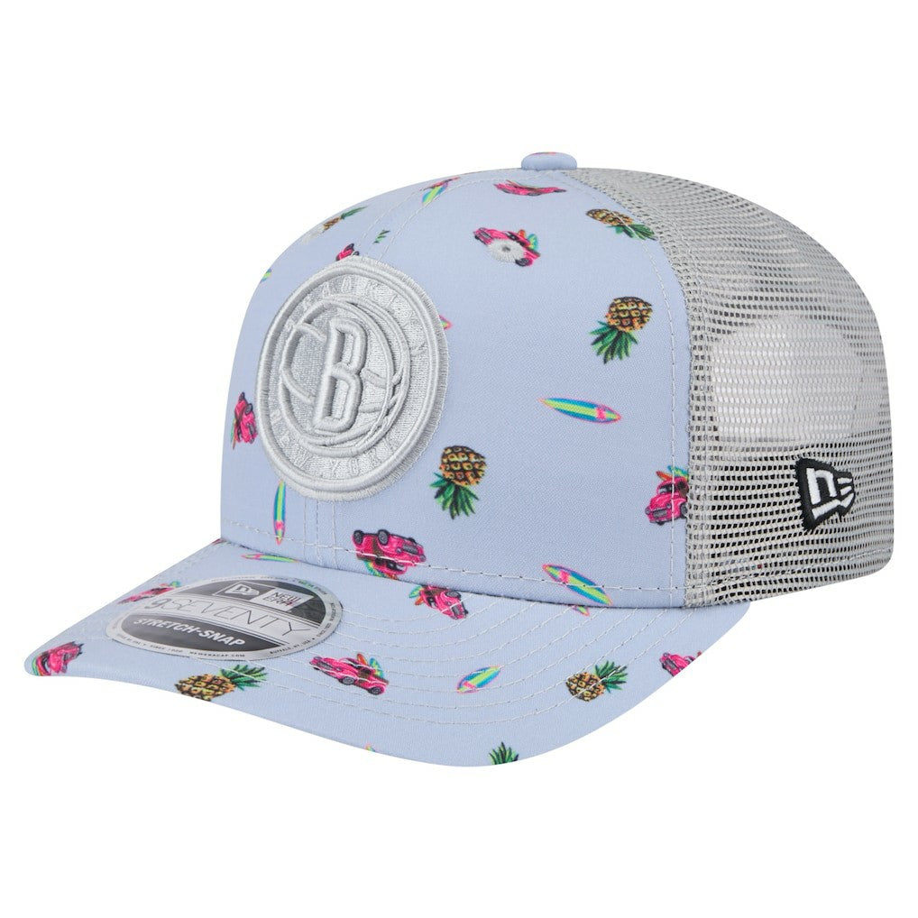 NBA Brooklyn Nets Adventure Aloha Pattern 9SEVENTY Stretch-Snap Hat