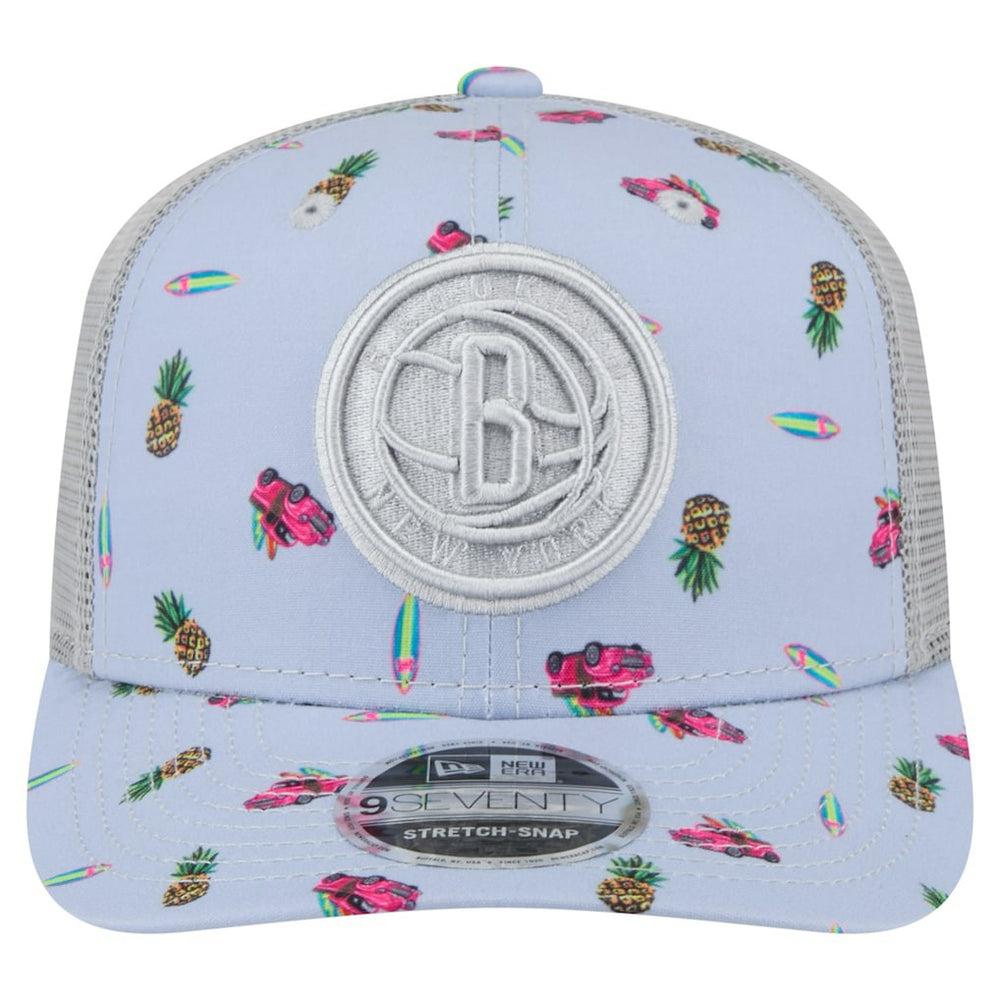 NBA Brooklyn Nets Adventure Aloha Pattern 9SEVENTY Stretch-Snap Hat