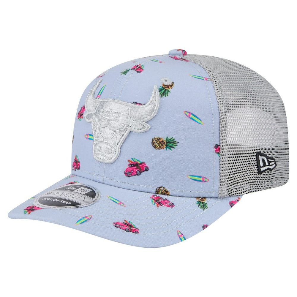 NBA Chicago Bulls Adventure Aloha Pattern 9SEVENTY Stretch-Snap Hat
