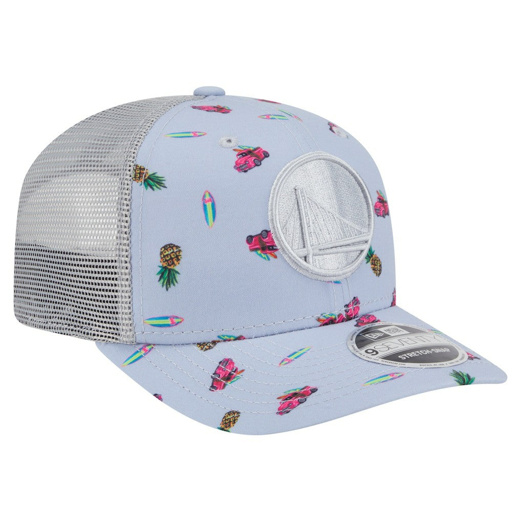 NBA Golden State Warriors Adventure Aloha Pattern 9SEVENTY Stretch-Snap Hat sale