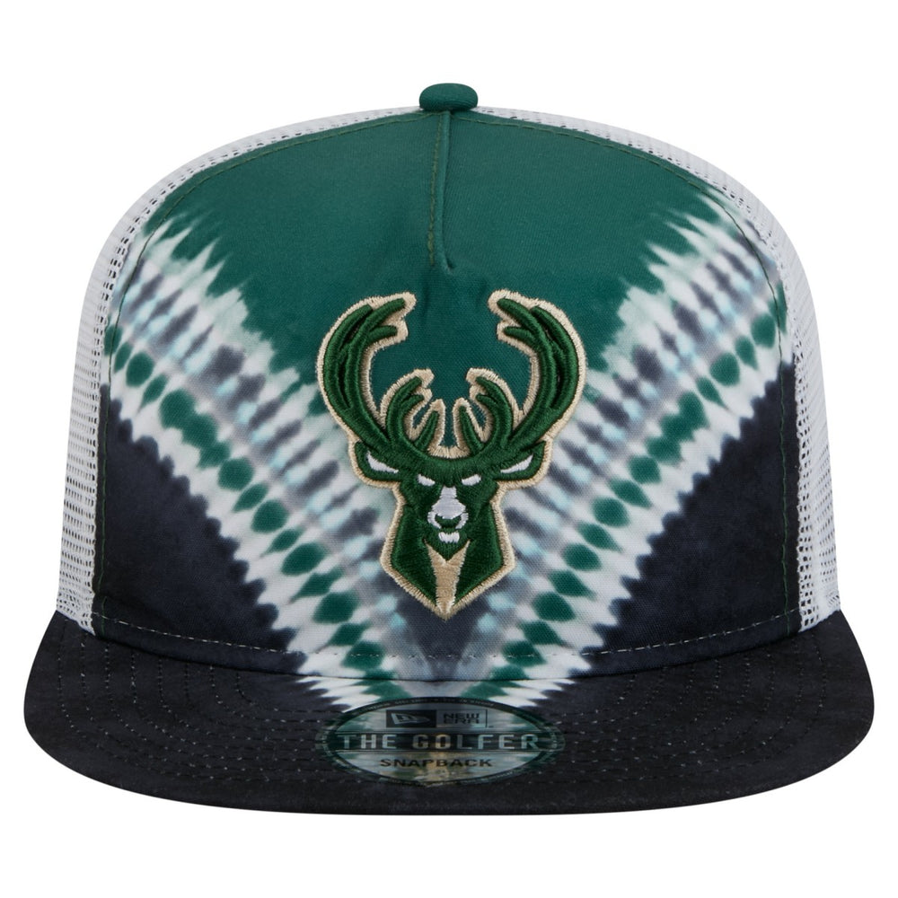 NBA Milwaukee Bucks Throwback Dye Golfer Snapback Hat
