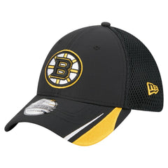 NHL Black Boston Bruins New Era Linear Featherweight 39THIRTY Flex Hat