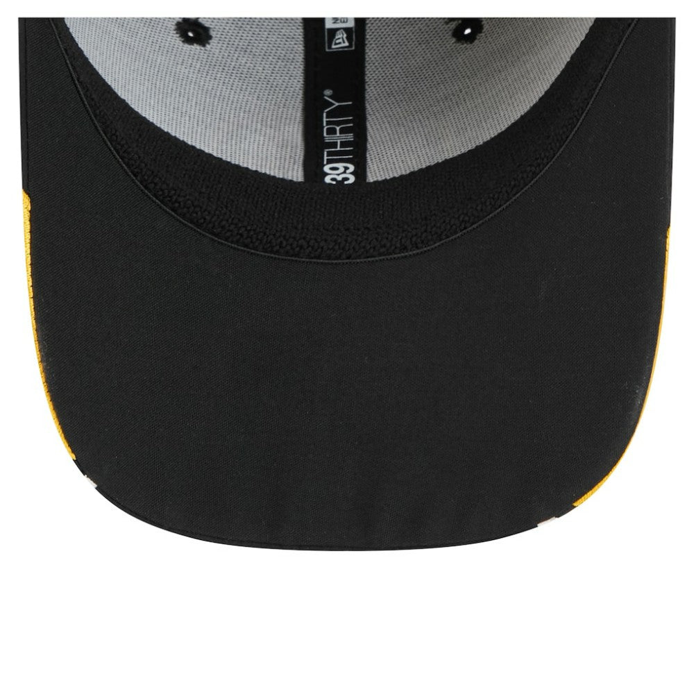 NHL Black Boston Bruins New Era Linear Featherweight 39THIRTY Flex Hat