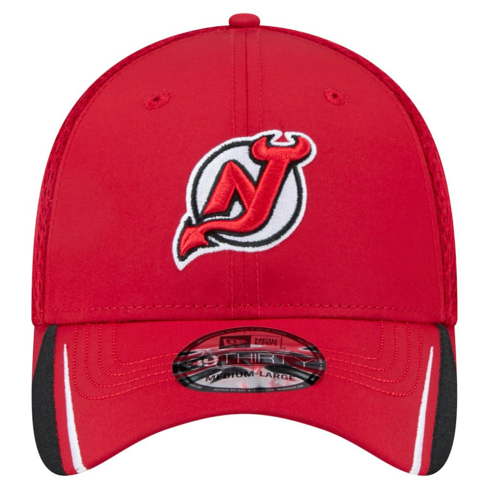 NHL Red New Jersey Devils New Era Linear Featherweight 39THIRTY Flex Hat