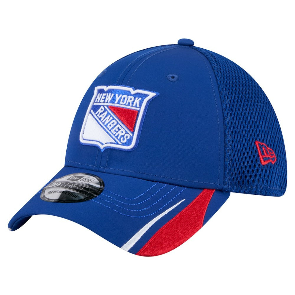 NHL Blue New York Rangers New Era Linear Featherweight 39THIRTY Flex Hat