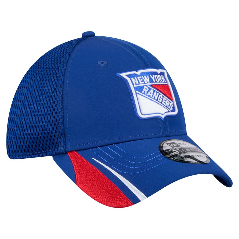 NHL Blue New York Rangers New Era Linear Featherweight 39THIRTY Flex Hat