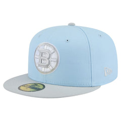 NHL Light Blue/Gray Boston Bruins New Era Color Pack Two-Tone 59FIFTY Fitted Hat
