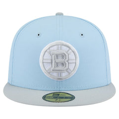 NHL Light Blue/Gray Boston Bruins New Era Color Pack Two-Tone 59FIFTY Fitted Hat