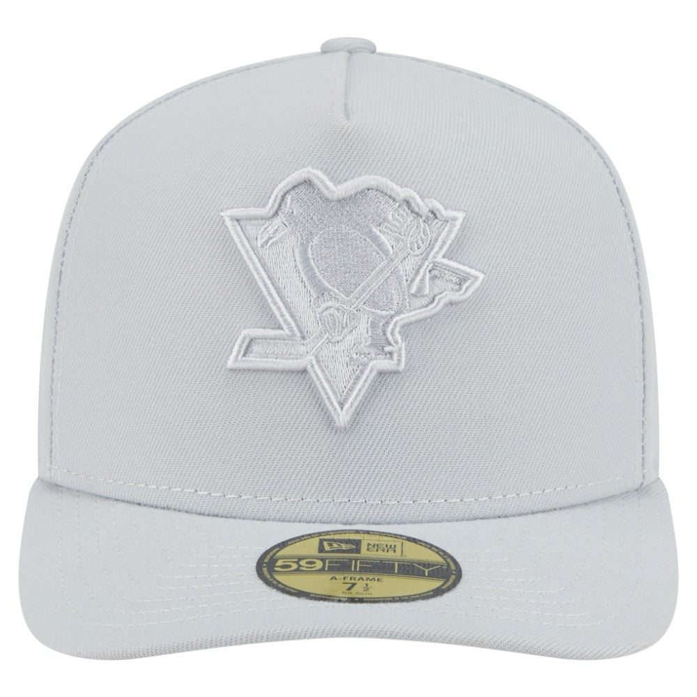 NHL Gray Pittsburgh Penguins New Era Color Pack A-Frame 59FIFTY Fitted Hat