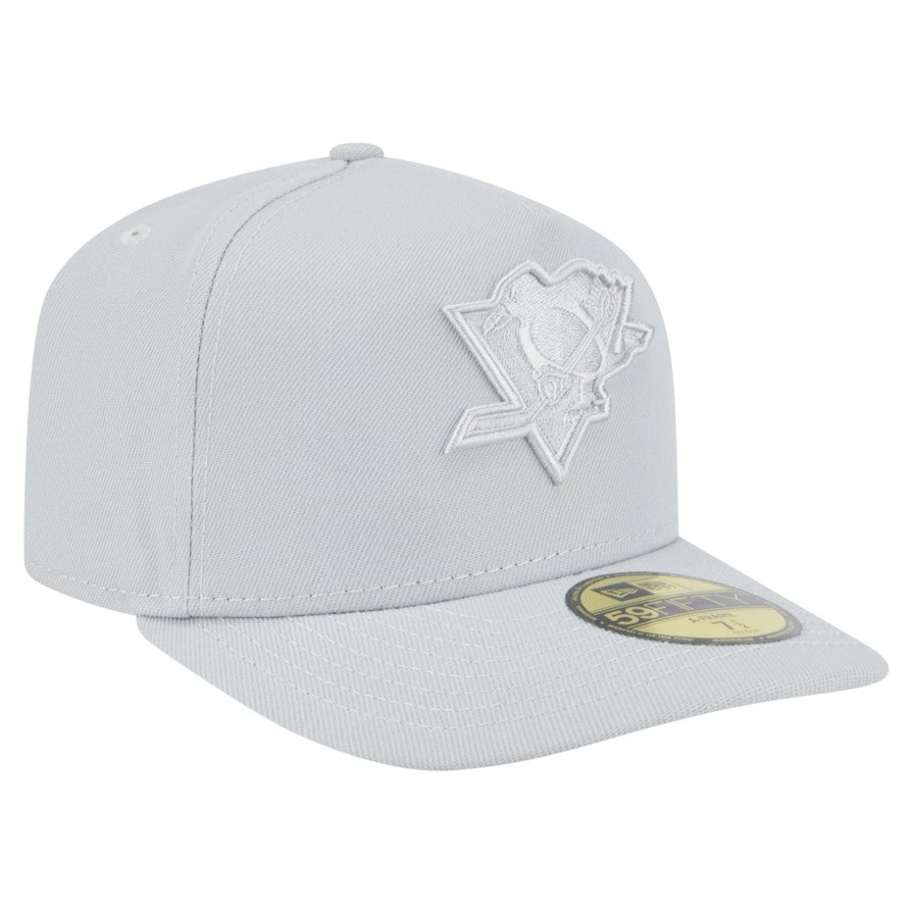 NHL Gray Pittsburgh Penguins New Era Color Pack A-Frame 59FIFTY Fitted Hat