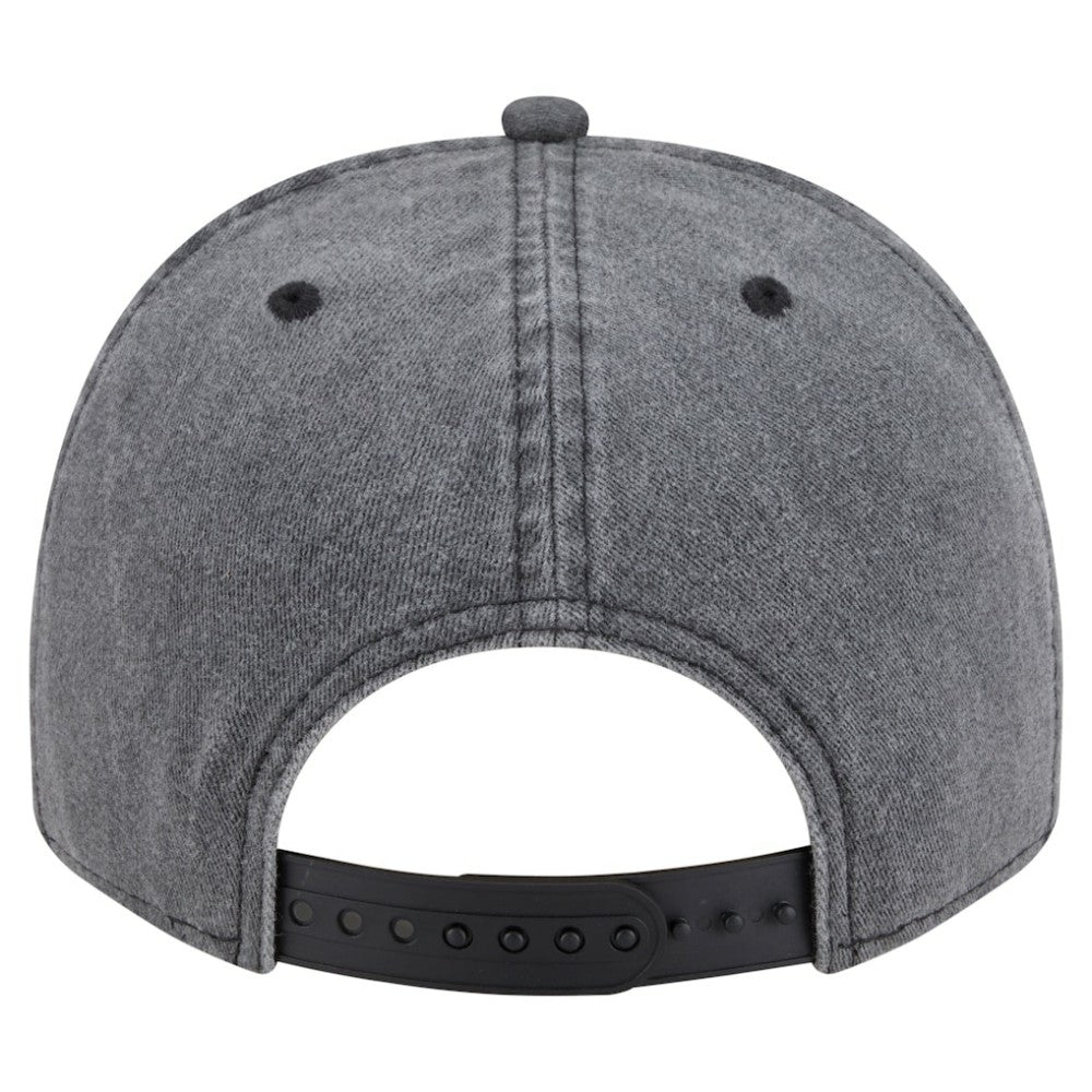 NHL Charcoal Los Angeles Kings New Era Throwback Washed A-Frame Pre-Curved 9FIFTY Snapback Hat