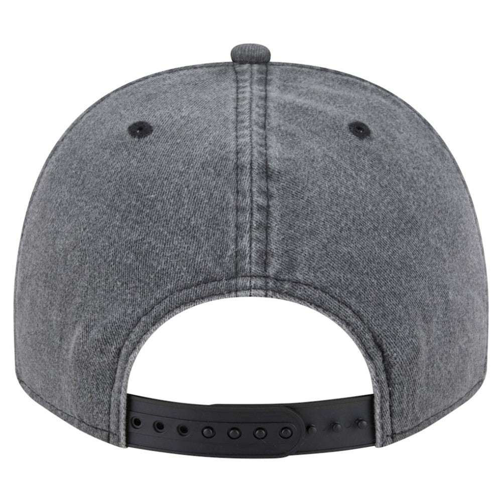 NHL Charcoal Boston Bruins New Era Throwback Washed A-Frame Pre-Curved 9FIFTY Snapback Hat