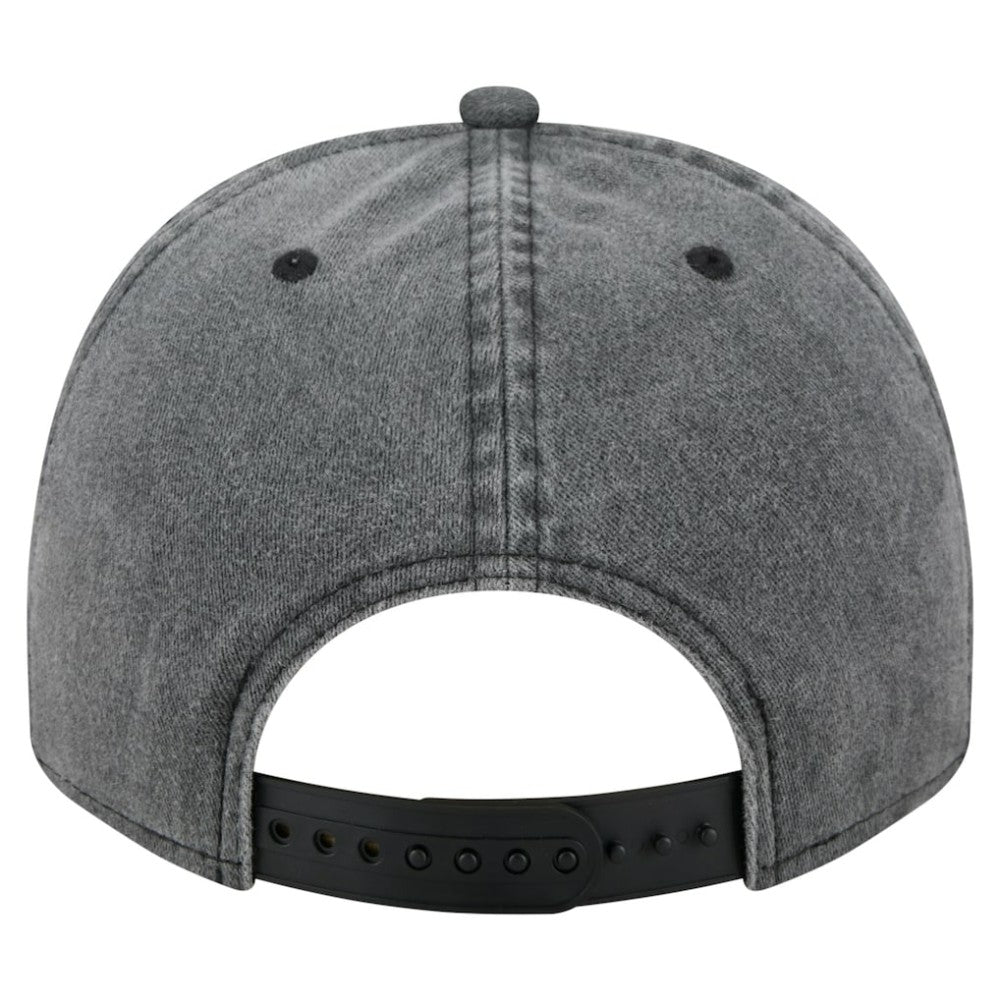 NHL Charcoal Carolina Hurricanes New Era Throwback Washed A-Frame Pre-Curved 9FIFTY Snapback Hat