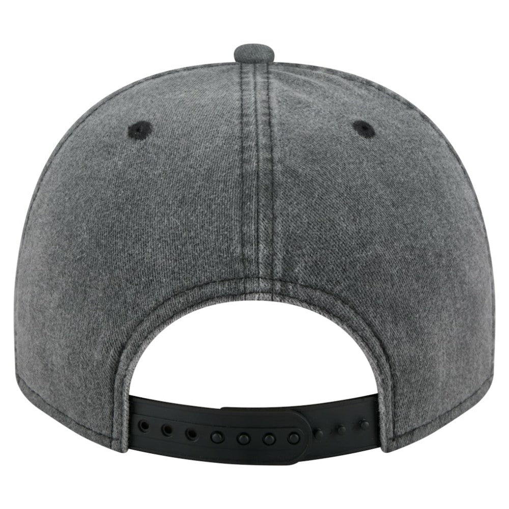 NHL Charcoal Chicago Blackhawks New Era Throwback Washed A-Frame Pre-Curved 9FIFTY Snapback Hat