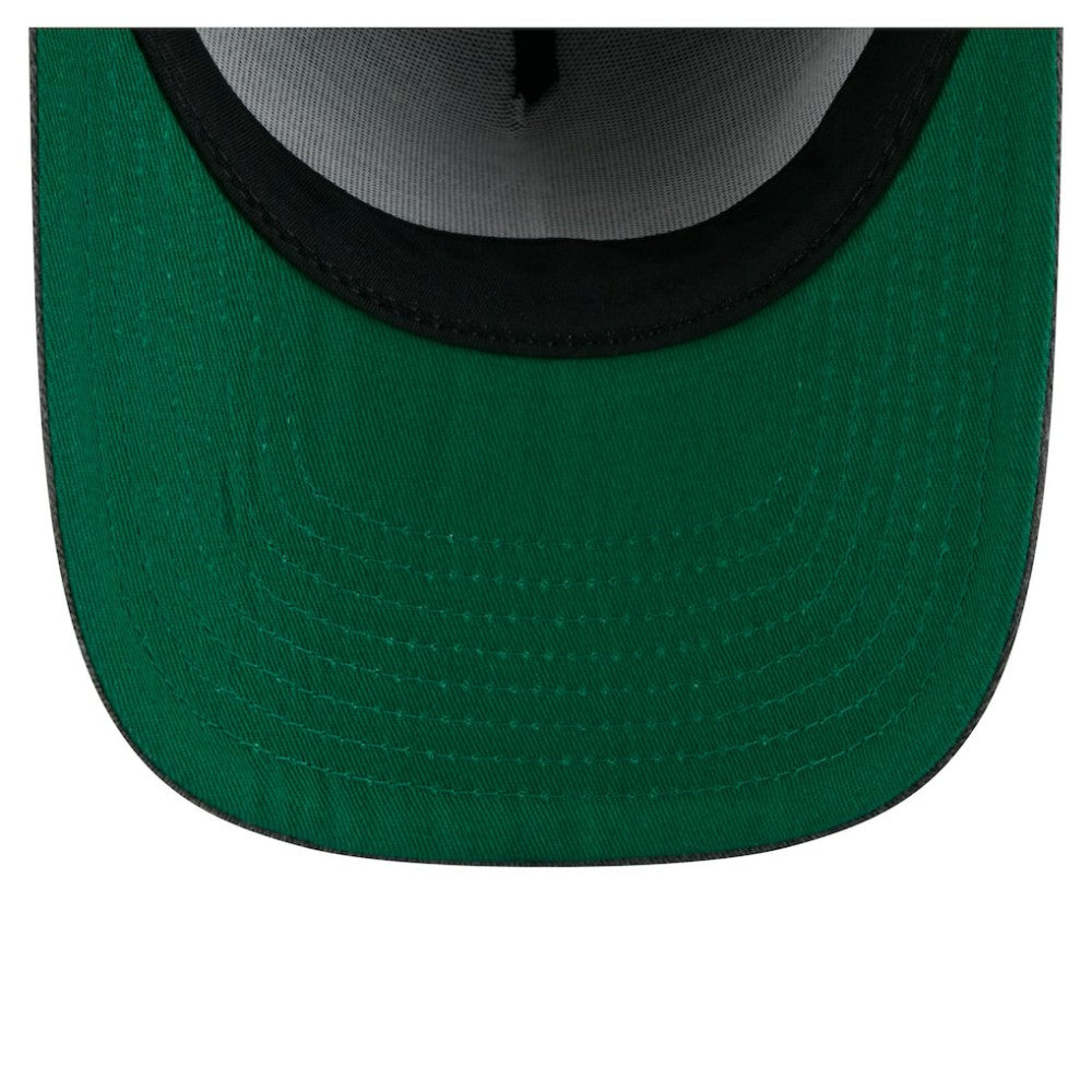 NHL Charcoal Chicago Blackhawks New Era Throwback Washed A-Frame Pre-Curved 9FIFTY Snapback Hat