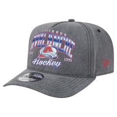 NHL Charcoal Colorado Avalanche New Era Throwback Washed A-Frame Pre-Curved 9FIFTY Snapback Hat
