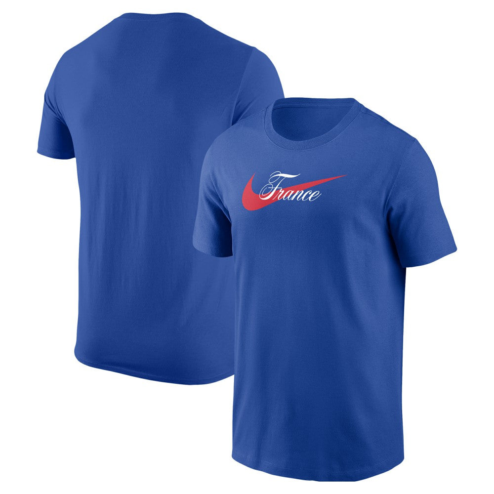 France National Team Team Wordmark Swoosh Core T-Shirt - Nike Royal