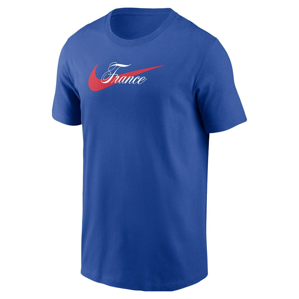 France National Team Team Wordmark Swoosh Core T-Shirt - Nike Royal