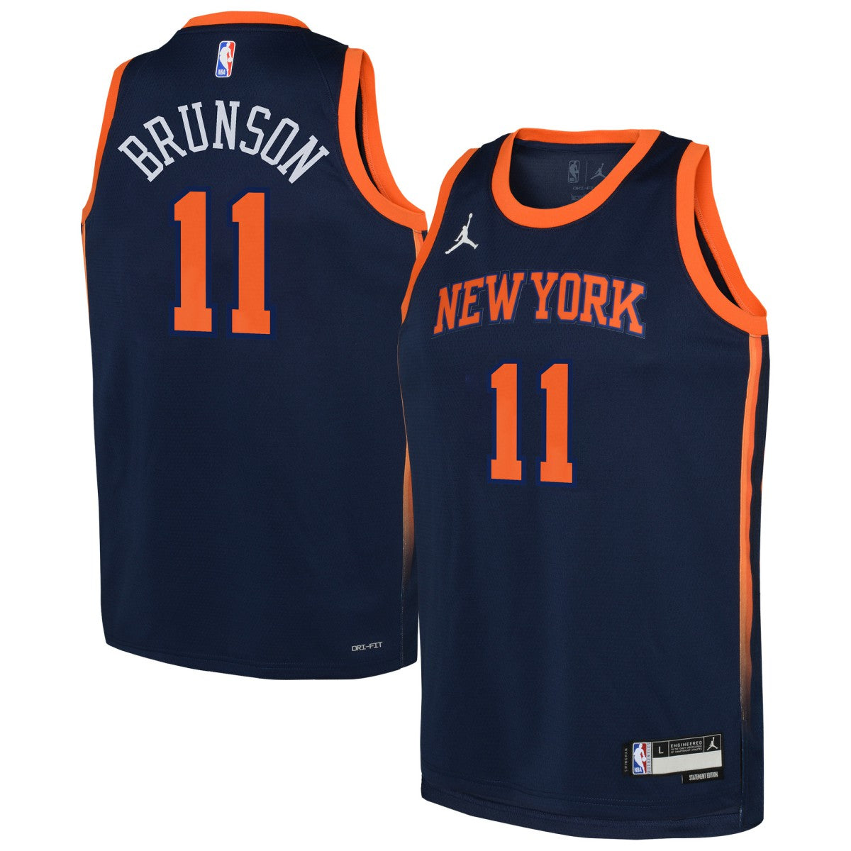 NBA Jalen Brunson New York Knicks Jordan Brand Youth Swingman Jersey
