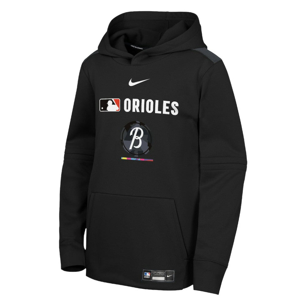 MLB Baltimore Orioles Nike Youth City Connect Authentic Collection Performance Pullover Hoodie