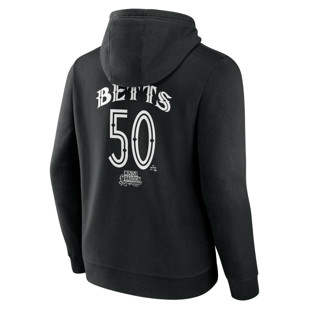 MLB Mookie Betts Los Angeles Dodgers Mister Cartoon Name & Number Pullover Hoodie