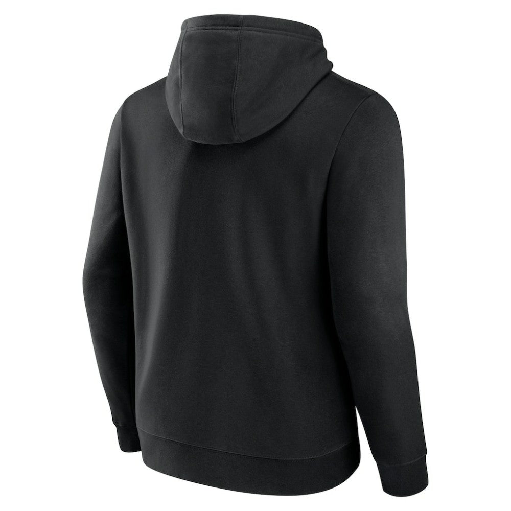 NHL Black Anaheim Ducks Fanatics Wordmark Logo Fleece Pullover Hoodie