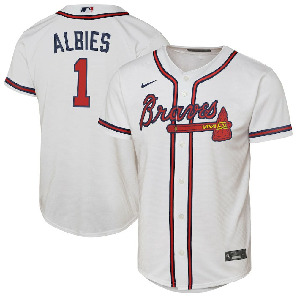 MLB Ozzie Albies Atlanta Braves Nike Youth Home Replica Player Jersey